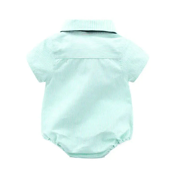 Little Gents Climb Romper in Soft Breathable Cotton - LauBelle