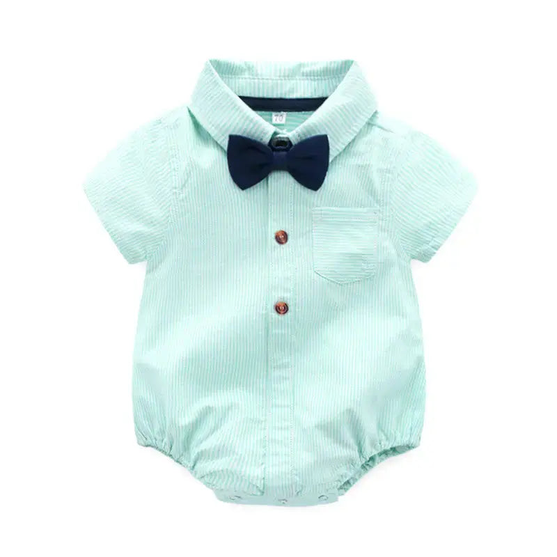 Little Gents Climb Romper in Soft Breathable Cotton - LauBelle Brand