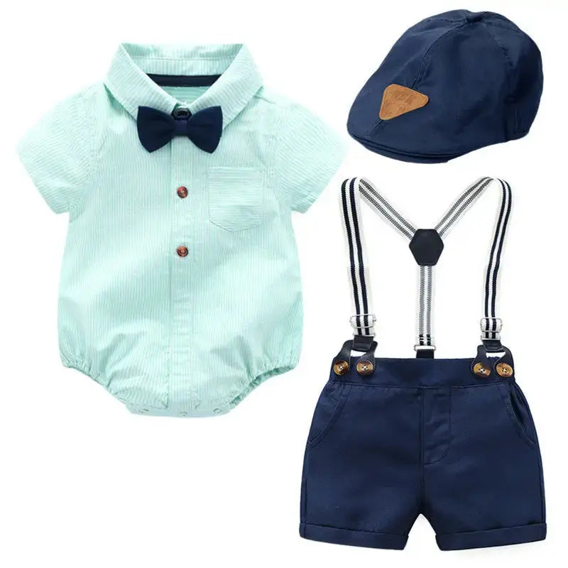 Little Gents Climb Romper in Soft Breathable Cotton - LauBelle Brand