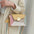 Contrast Color Leather Crossbody Bag - LauBelle Brand