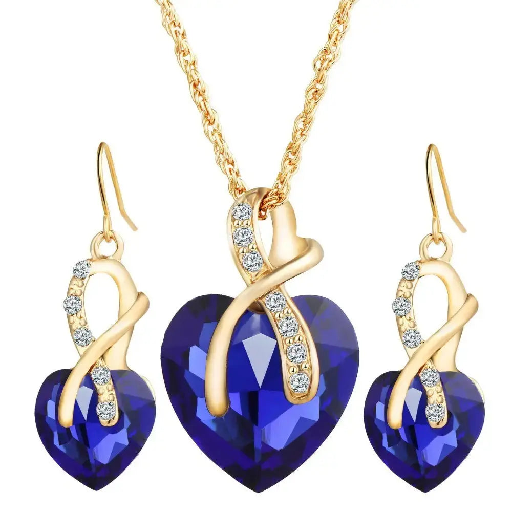LoveGem Heart Crystal Zircon Earrings - LauBelle