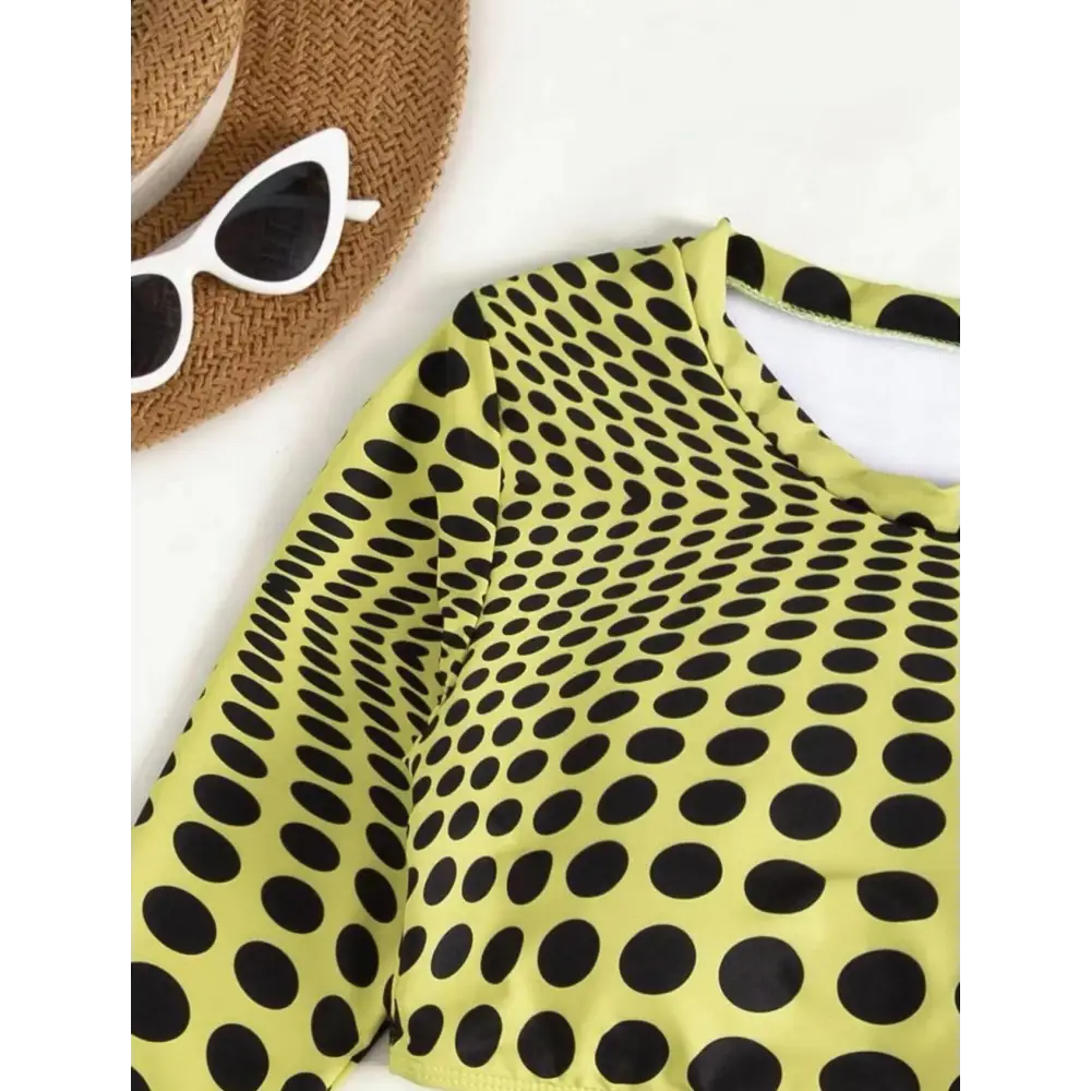 DotWave Womens 3 Piece Swim Set with Bikini and Sarong - LauBelle