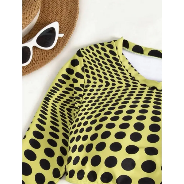 DotWave Womens 3 Piece Swim Set with Bikini and Sarong - LauBelle