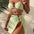Lace Heart Trio Womens Three Piece Bikini Set - LauBelle