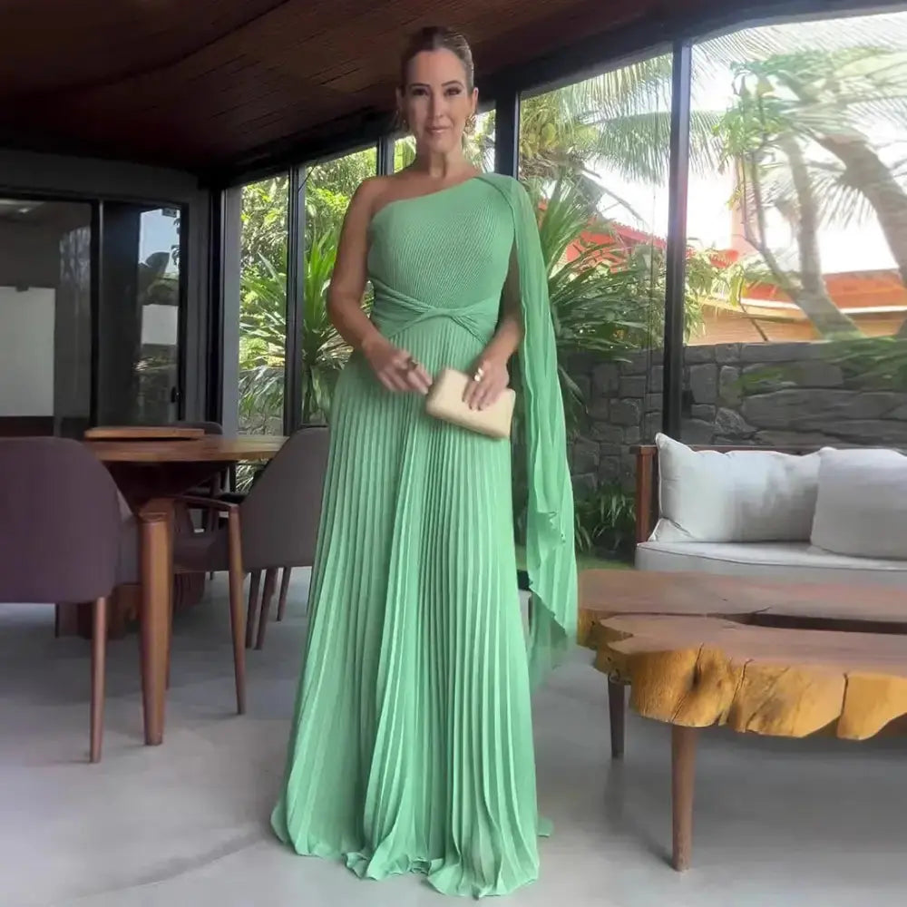 SvelteCurve Diagonal Hemline Modern Dress - LauBelle