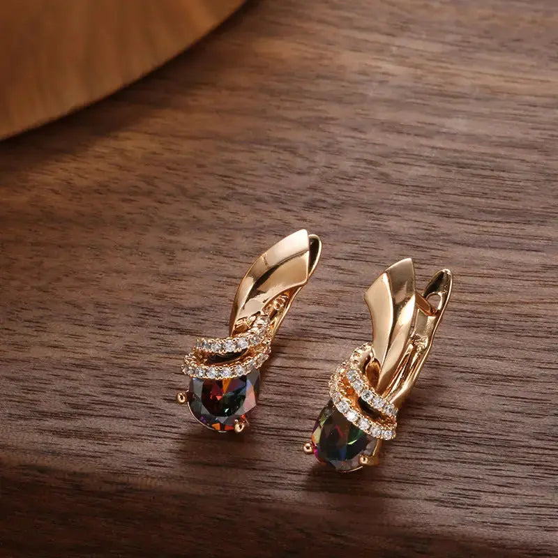 Zircon Chic Earrings with High-Quality Zircon Stones - LauBelle