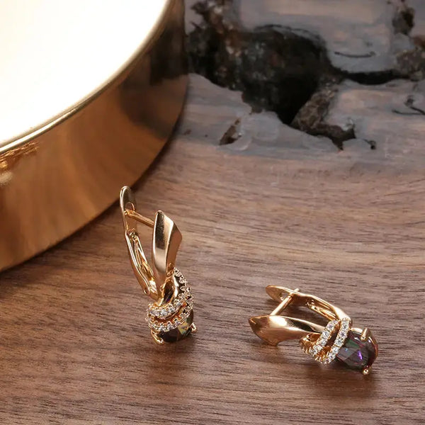 Zircon Chic Earrings with High-Quality Zircon Stones - LauBelle