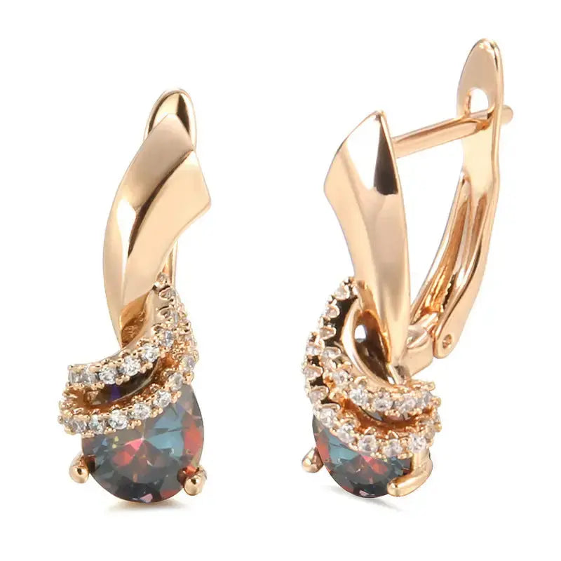 Zircon Chic Earrings with High-Quality Zircon Stones - LauBelle