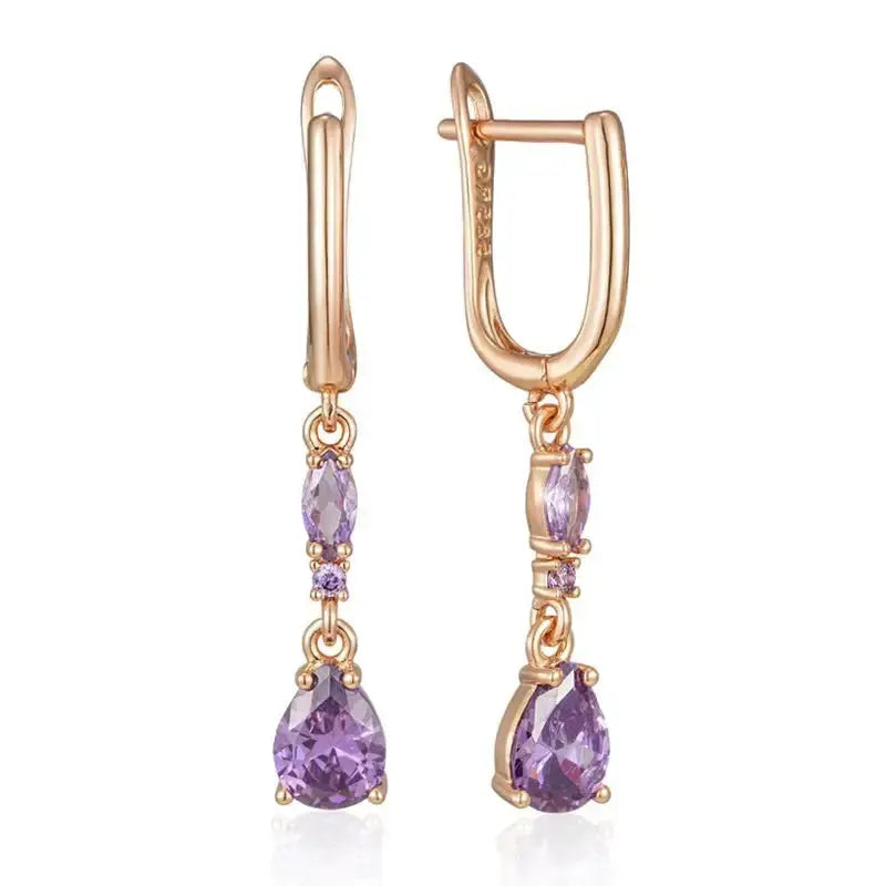 Zircon Chic Earrings with High-Quality Zircon Stones - LauBelle