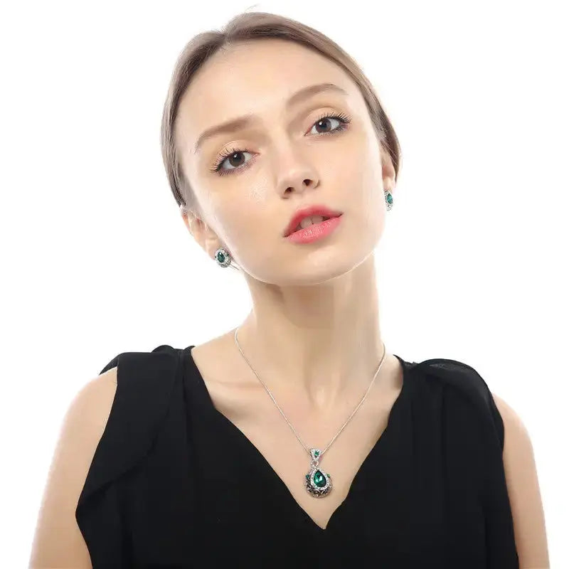 CrystalShield Necklace with Captivating Crystal Pendant on Dainty Chain - LauBelle
