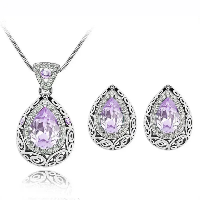 CrystalShield Necklace with Captivating Crystal Pendant on Dainty Chain - LauBelle