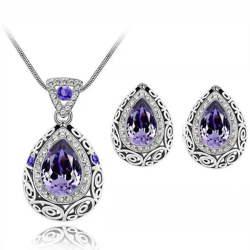 CrystalShield Necklace with Captivating Crystal Pendant on Dainty Chain - LauBelle