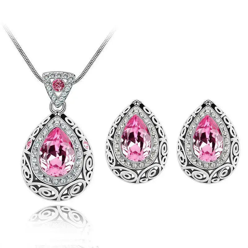 CrystalShield Necklace with Captivating Crystal Pendant on Dainty Chain - LauBelle