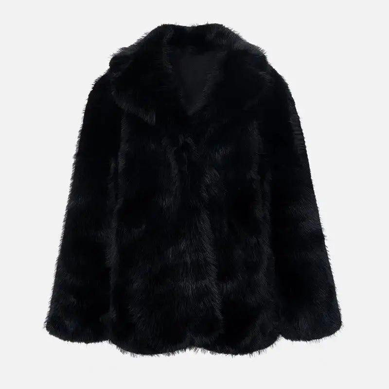 Faux Fur White Winter Coat for Women - LauBelle Brand