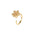 Copper Sakura Zircon Ring with Delicate Flower Design - LauBelle