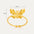 Golden Heartfly 8K Gold Plated Elegant Ring - LauBelle