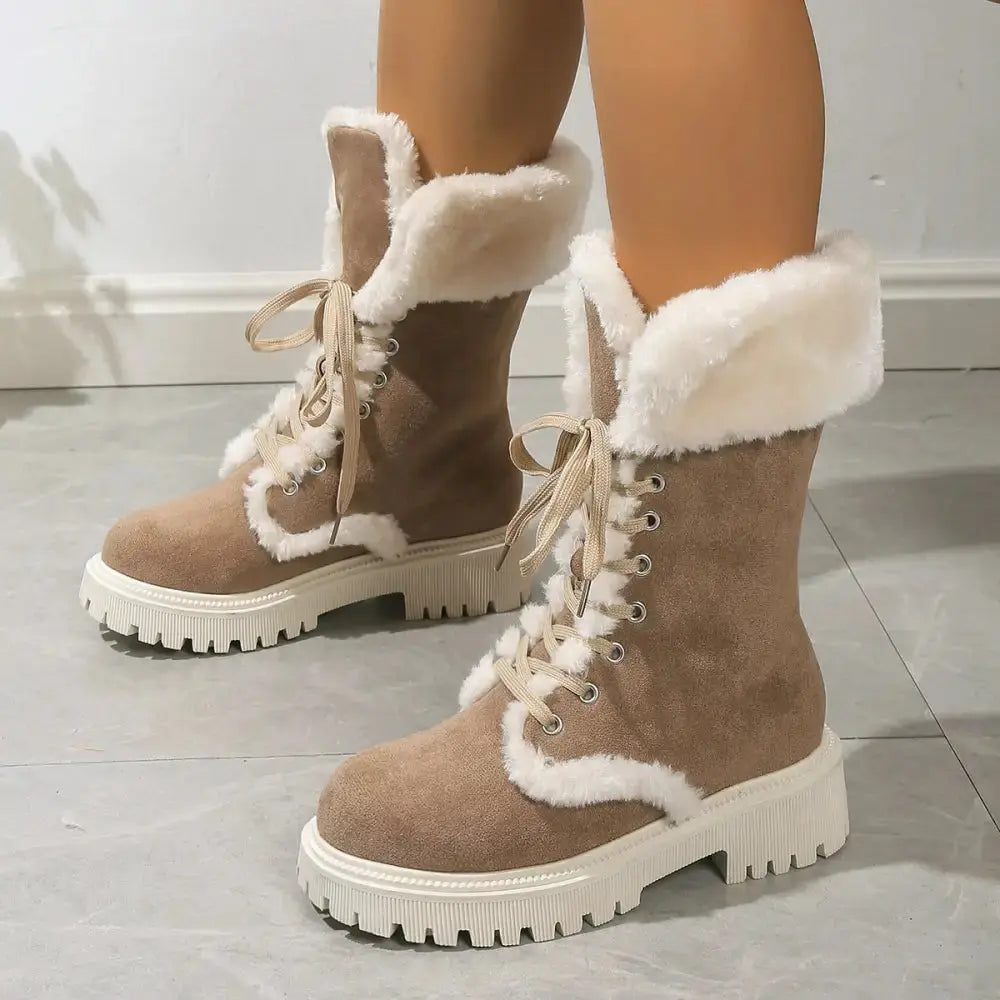 FurFrost Boots with Premium Faux Fur Lining and Durable Rubber Sole - LauBelle