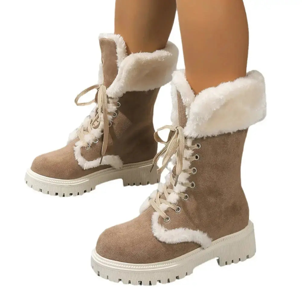 FurFrost Boots with Premium Faux Fur Lining and Durable Rubber Sole - LauBelle Brand