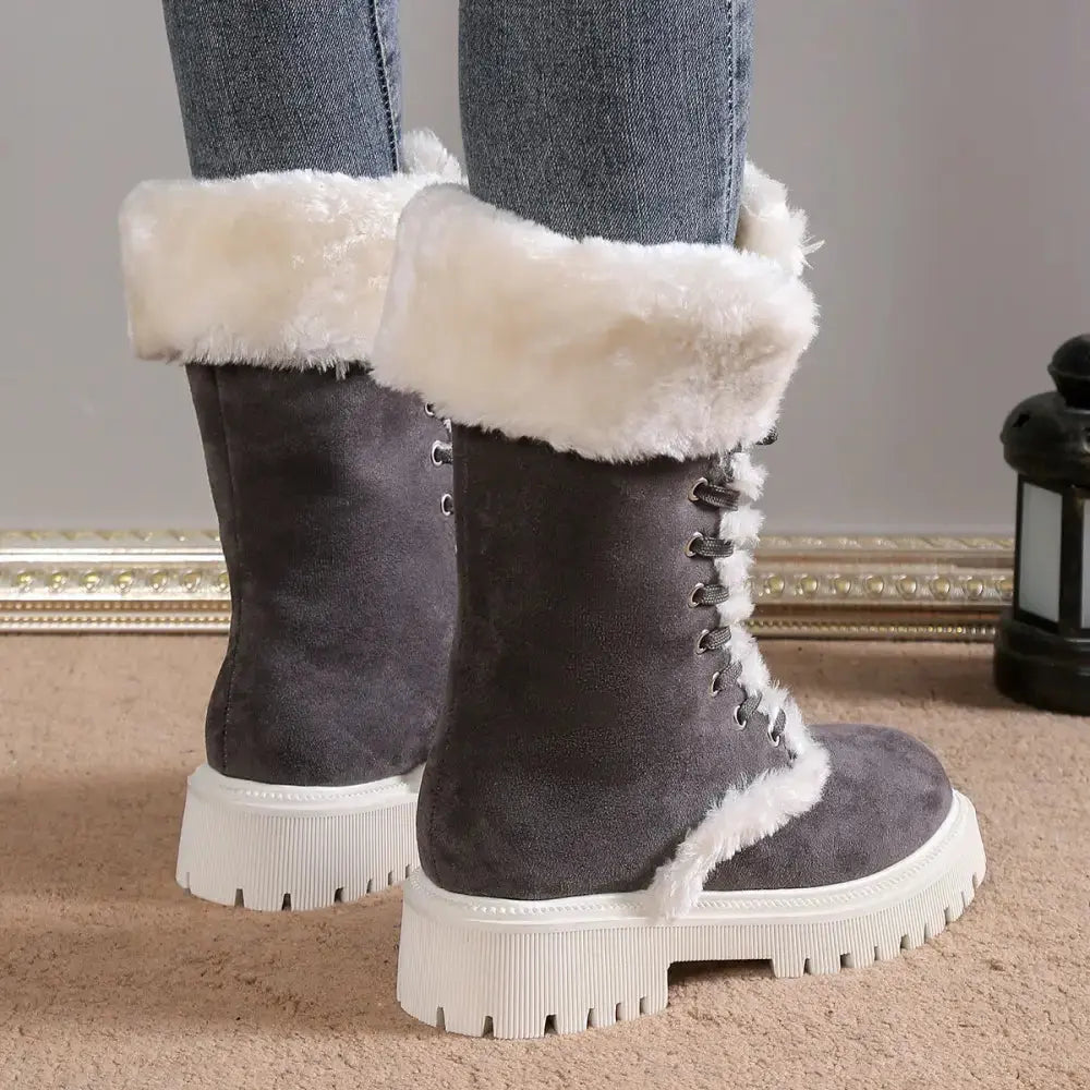 FurFrost Boots with Premium Faux Fur Lining and Durable Rubber Sole - LauBelle Brand