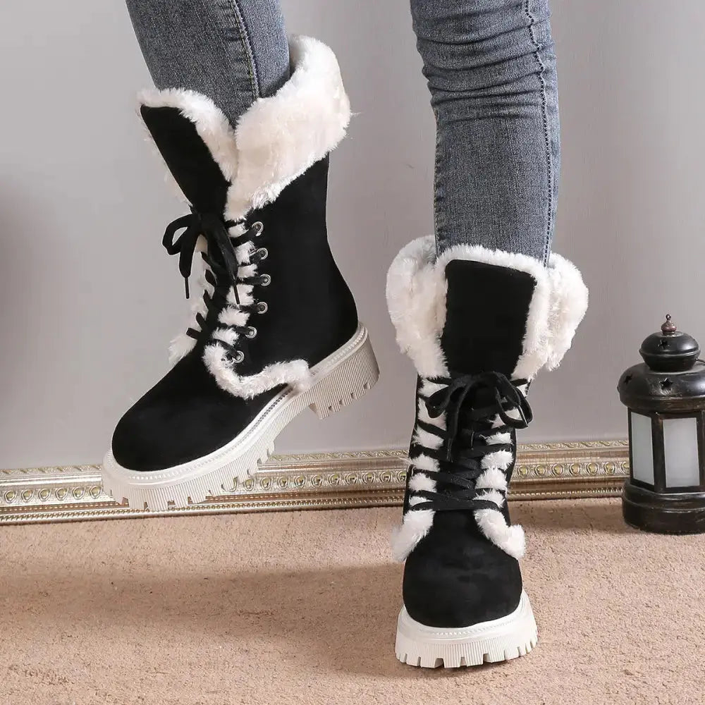 FurFrost Boots with Premium Faux Fur Lining and Durable Rubber Sole - LauBelle