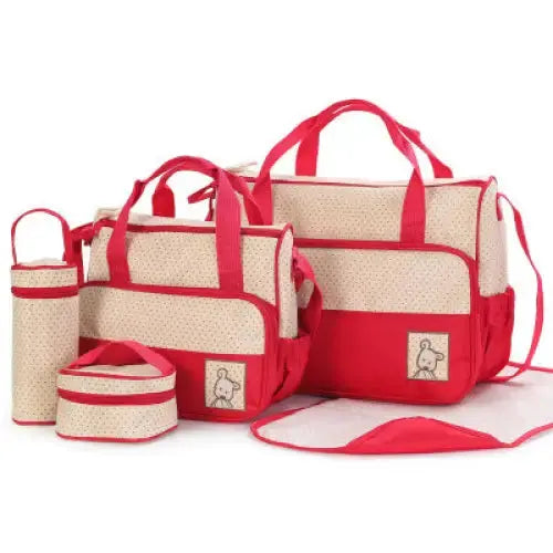 Beige and Black Diaper Bag Set with Planner and Water Bottle - LauBelle