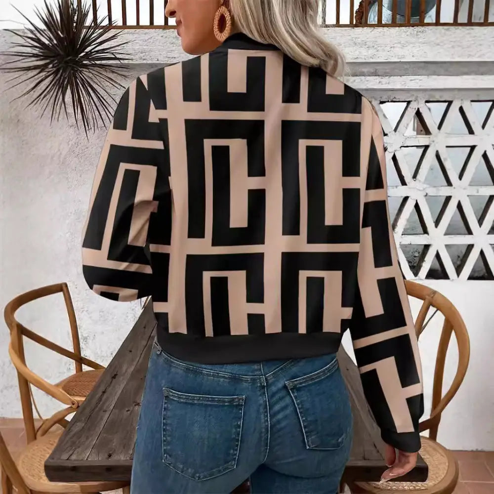 GeoZip Womens Casual Jacket with Breathable Comfortable Fabric - LauBelle