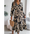 RuffleBloom Adjustable Sleeve Dress with Flowy Silhouette and Ruffled Neckline - LauBelle Brand