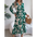 RuffleBloom Adjustable Sleeve Dress with Flowy Silhouette and Ruffled Neckline - LauBelle Brand