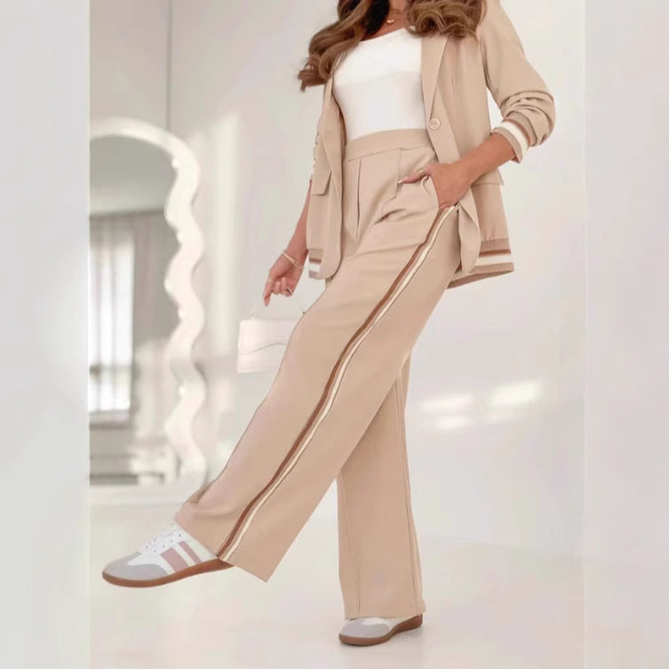 ChicCommuter: Women's Suit & Wide-Leg Pant Set - LauBelle Brand