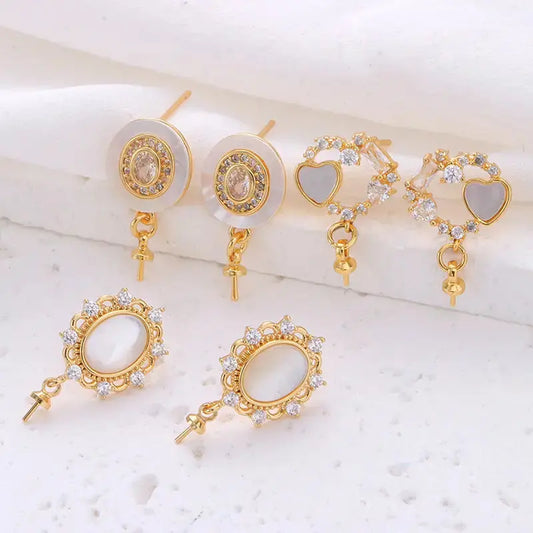 LustrePearl S925 Sterling Silver Stud Earrings - LauBelle Brand