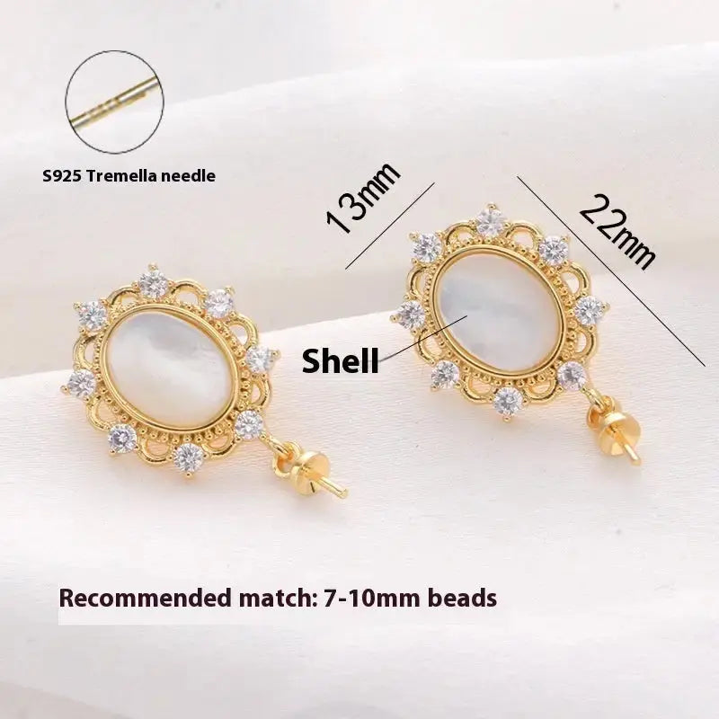 LustrePearl S925 Sterling Silver Stud Earrings - LauBelle