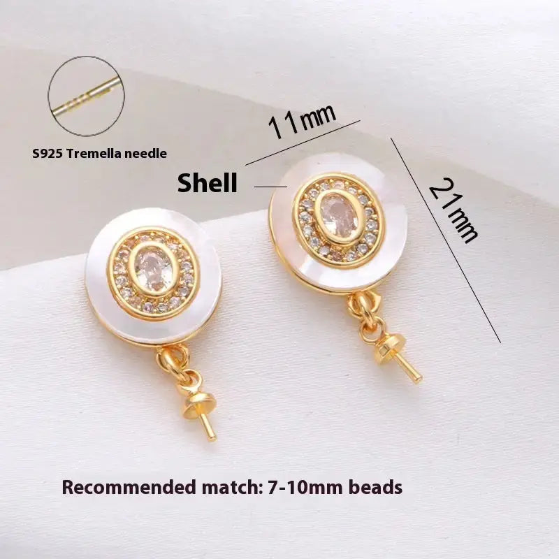 LustrePearl S925 Sterling Silver Stud Earrings - LauBelle