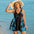 ChicWave Womens Modest Print Split Swimsuit - LauBelle
