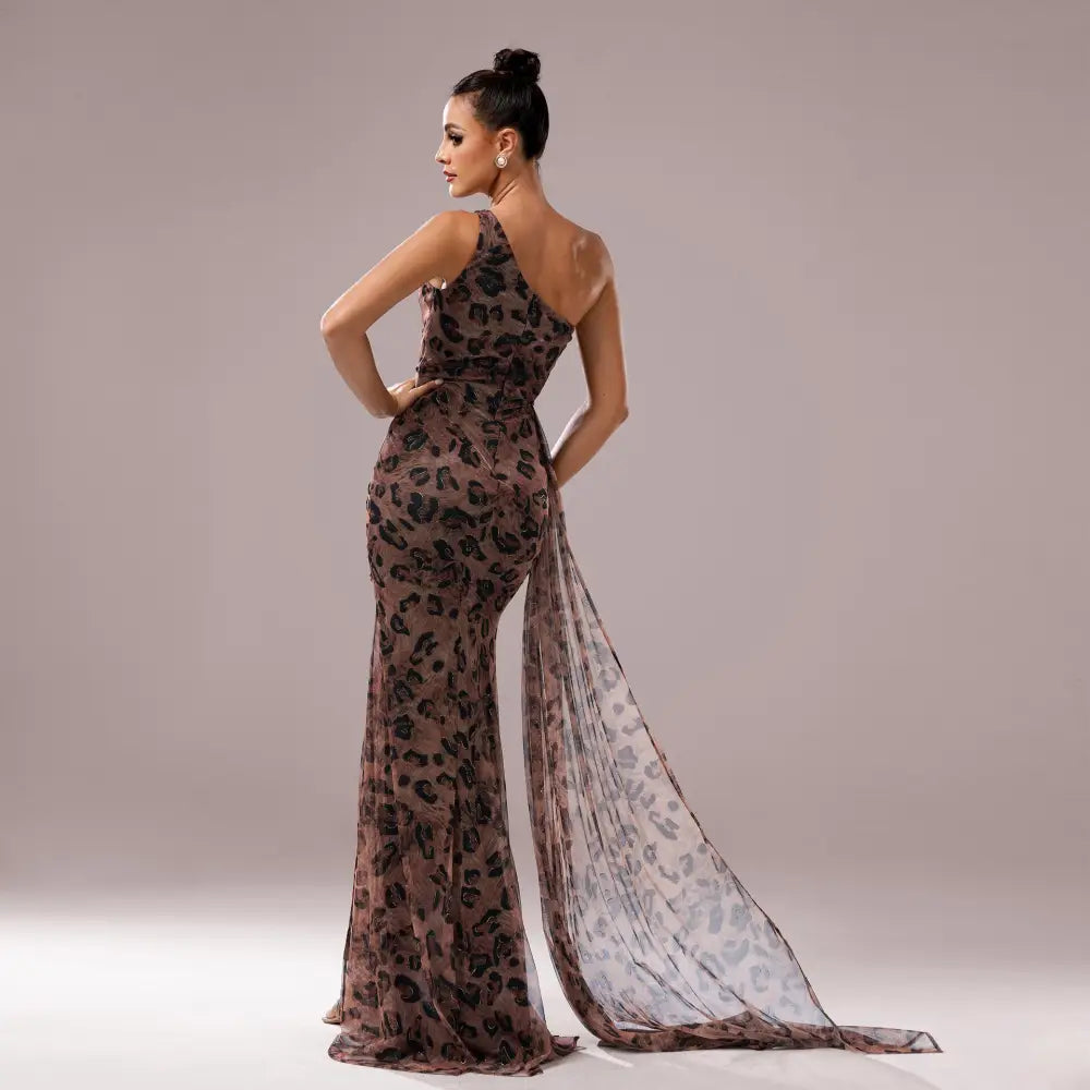 Feline Flair: Shimmery Solid Leopard Skirt - LauBelle