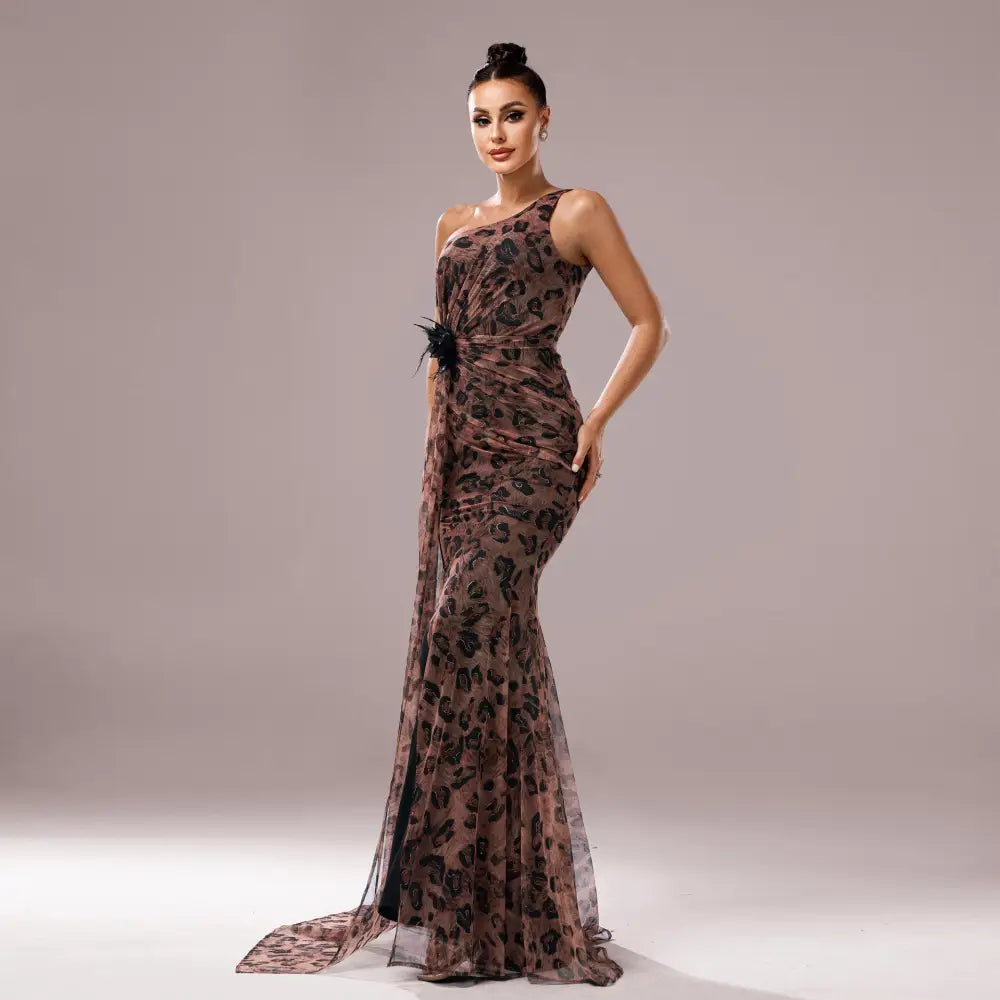 Feline Flair: Shimmery Solid Leopard Skirt - LauBelle