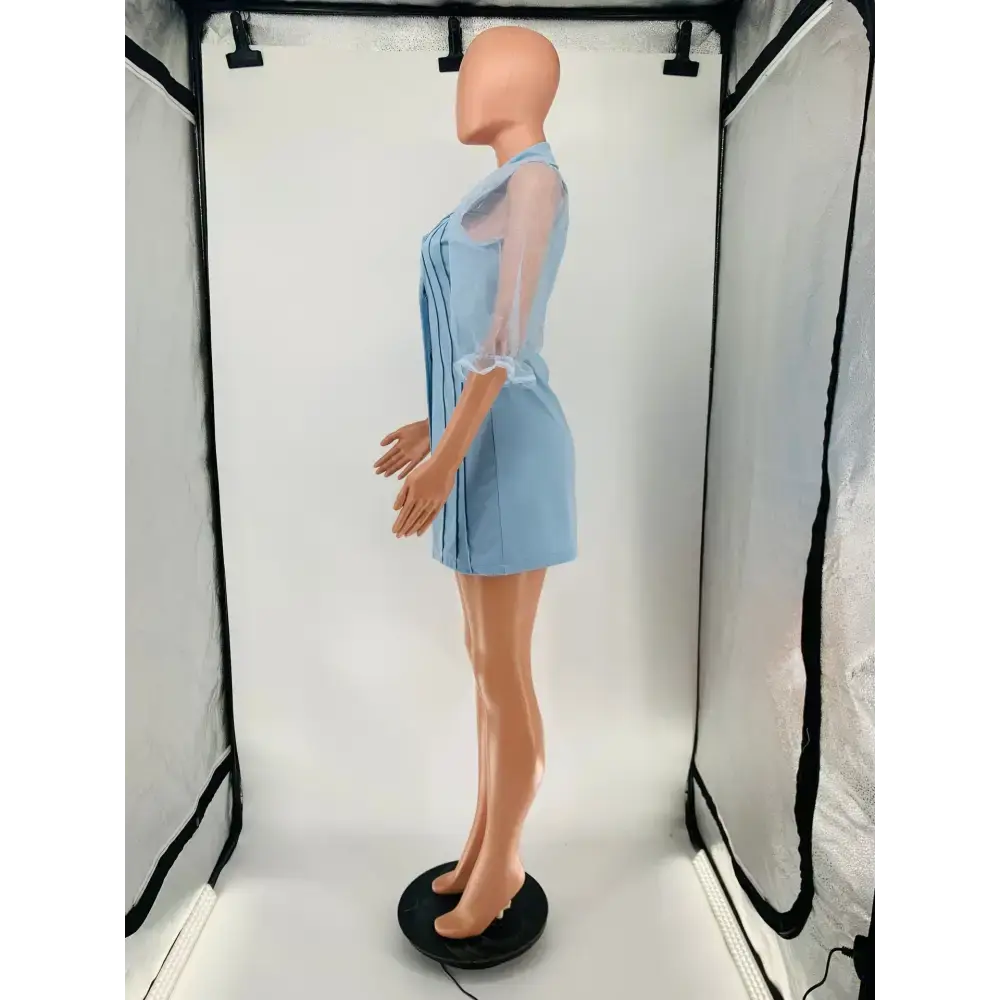 ChicHue StitchSuit Light Blue Blazer Dress - LauBelle Brand