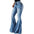 FlareFlex Womens High Waist Ripped Denim Jeans - LauBelle Brand