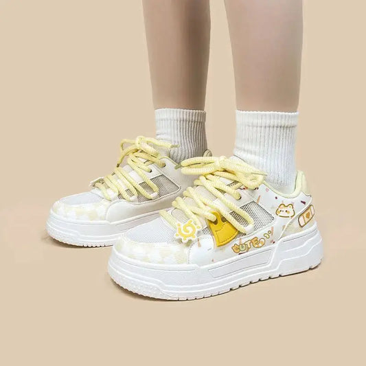 K-Dopamine Korean Style Mesh Sneakers for Women - LauBelle Brand
