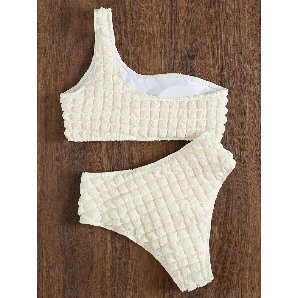 Solera Chic One-Shoulder High-Waist Swimsuit - LauBelle