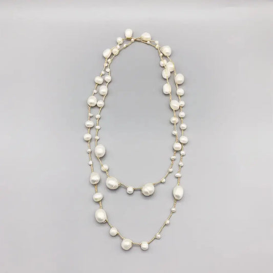 Handwoven Baroque Pearl Necklace with Freshwater Pearls - LauBelle