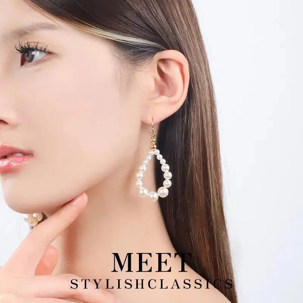 Pearl Chic Stud Earrings with Classic Single Pearl Design - LauBelle