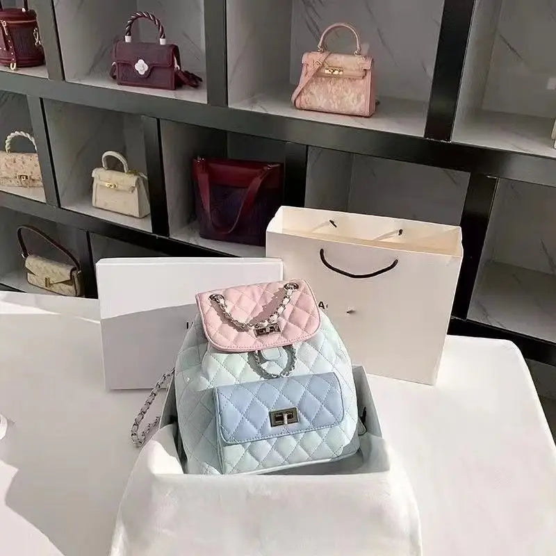 GemGrid PU Leather Waterproof Flap Bag - LauBelle