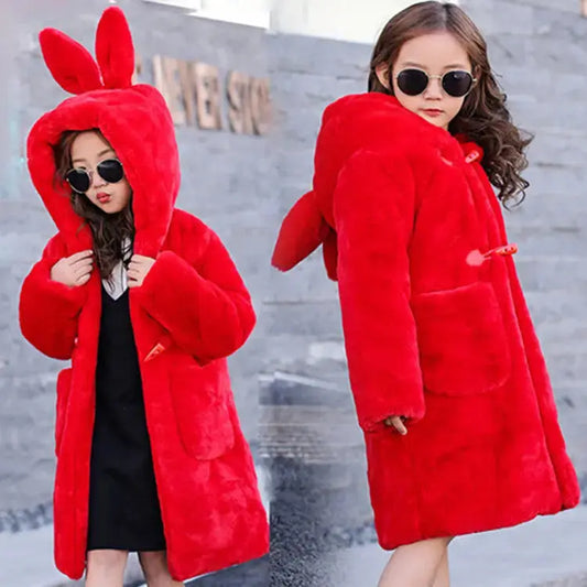 FuzzyPals Kids Cozy Faux Fur Coat for Warmth and Comfort - LauBelle