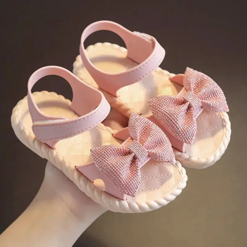 SunnySparkle Princess Sandals for Kids with Shimmering Finish - LauBelle