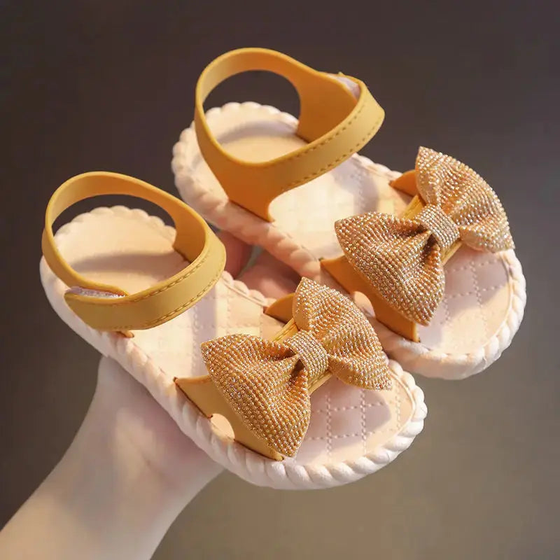 SunnySparkle Princess Sandals for Kids with Shimmering Finish - LauBelle