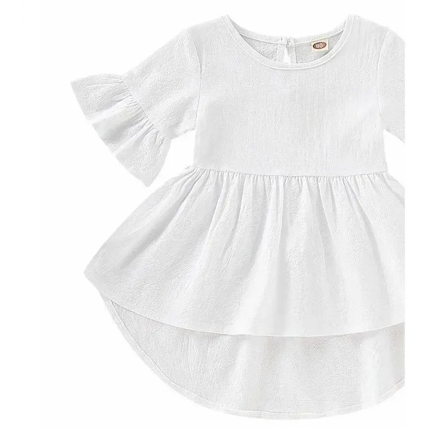 FlareFun Toddler Cotton Short Sleeve Dress for Daily Comfort - LauBelle Brand
