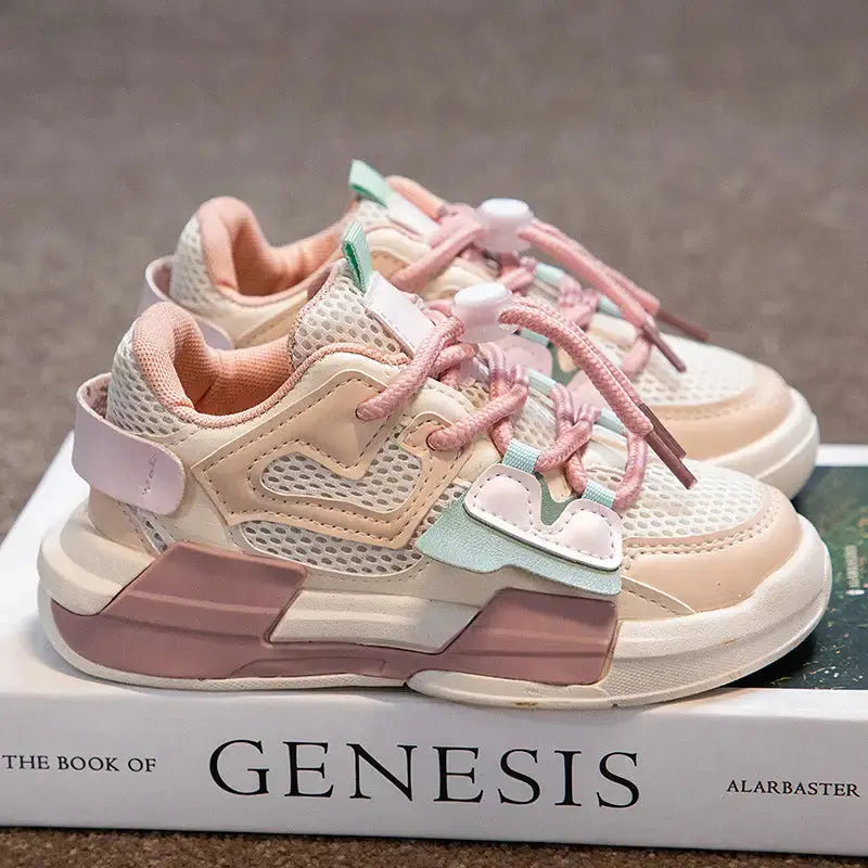 BreezyStride Girls Mesh Sneakers with Breathable Comfort - LauBelle Brand