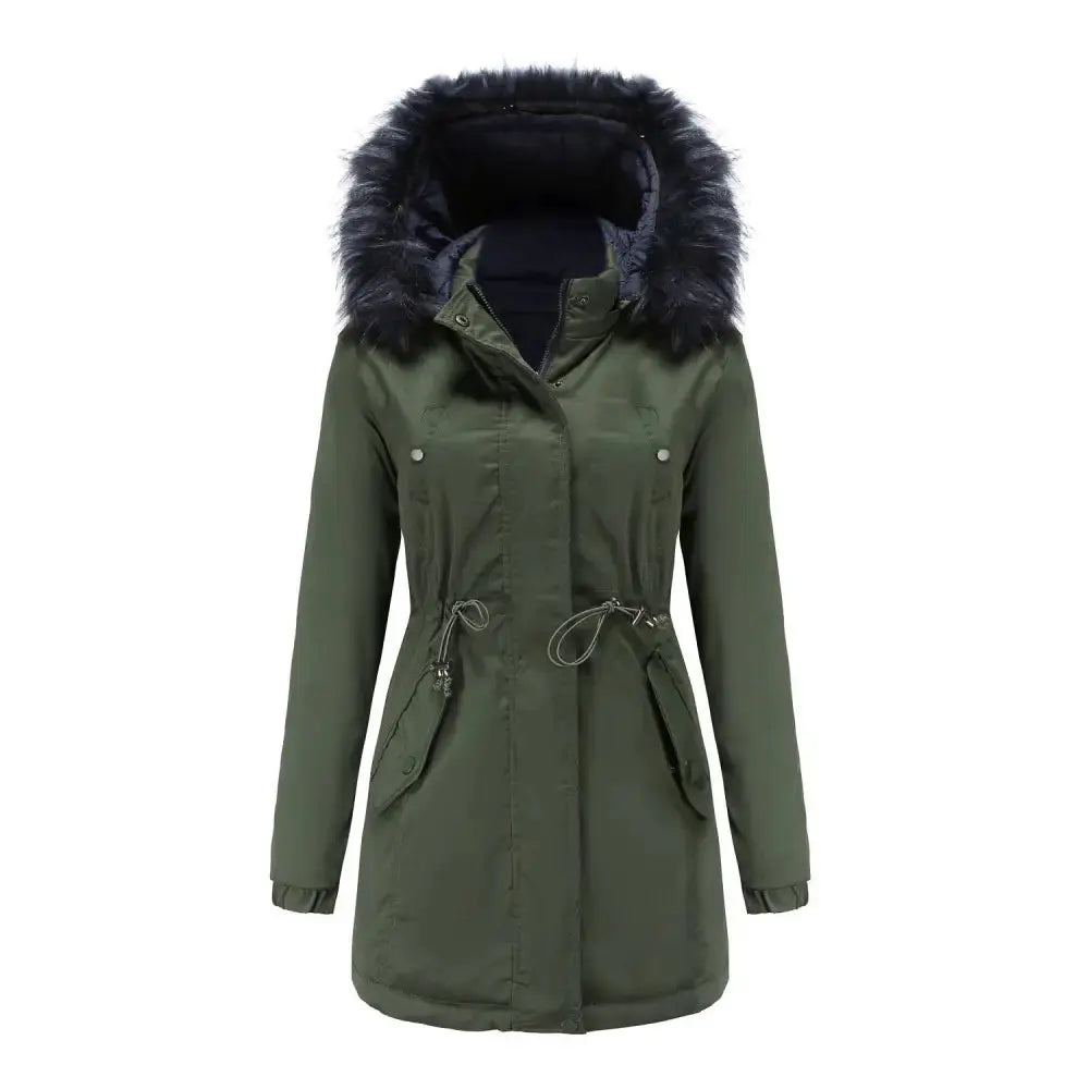 FlipFur Luxe Quilted Parka with Detachable Faux Fur Collar - LauBelle Brand