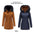 FlipFur Luxe Quilted Parka with Detachable Faux Fur Collar - LauBelle Brand