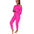 CozyFit Pink Knitted Women's Lounge Tracksuit Set - LauBelle